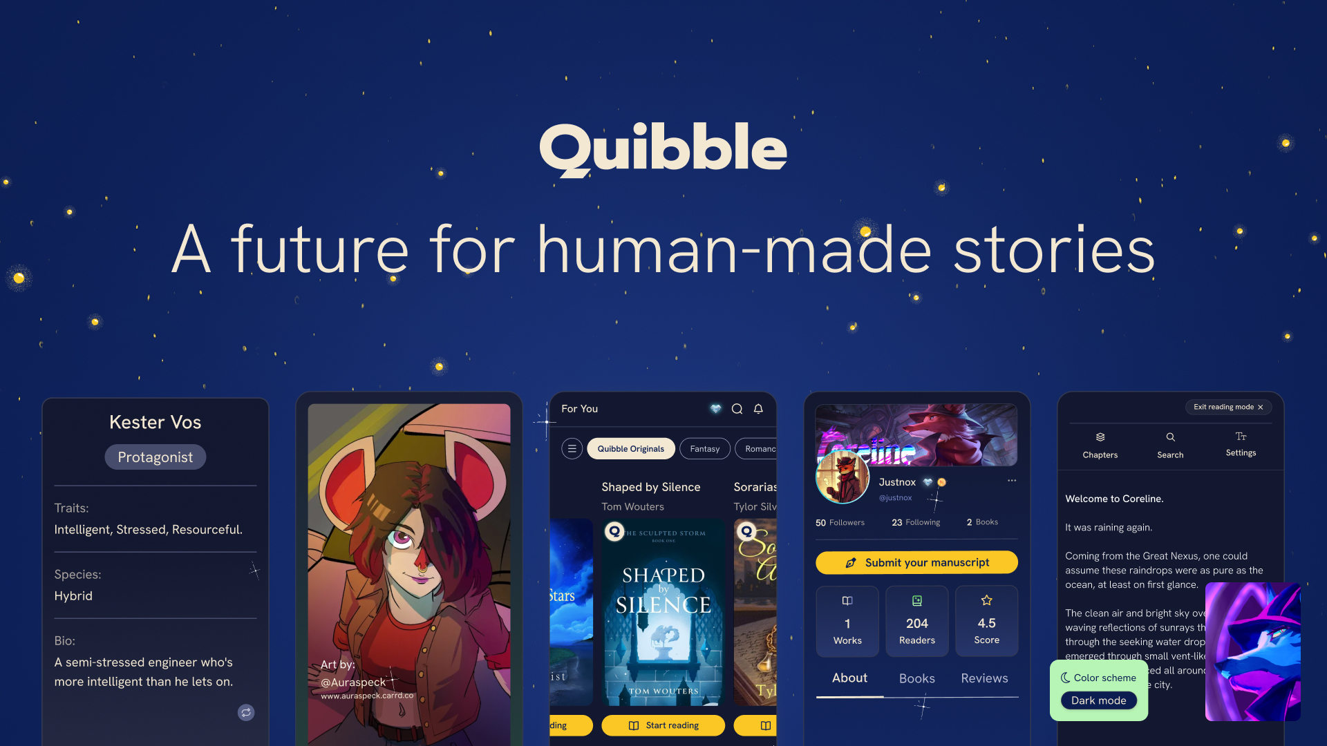 Discovery splash banner for Quibble Publishing Discord server