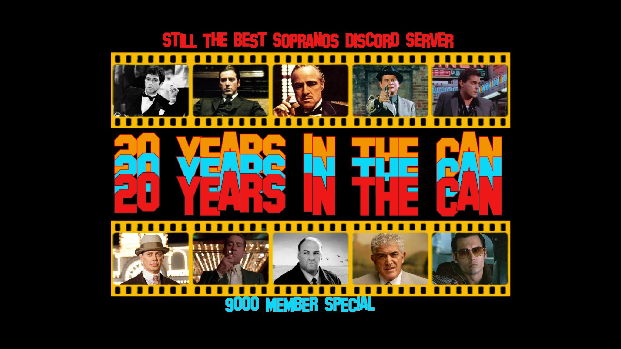 Discovery splash banner for 20 years in the can Discord server