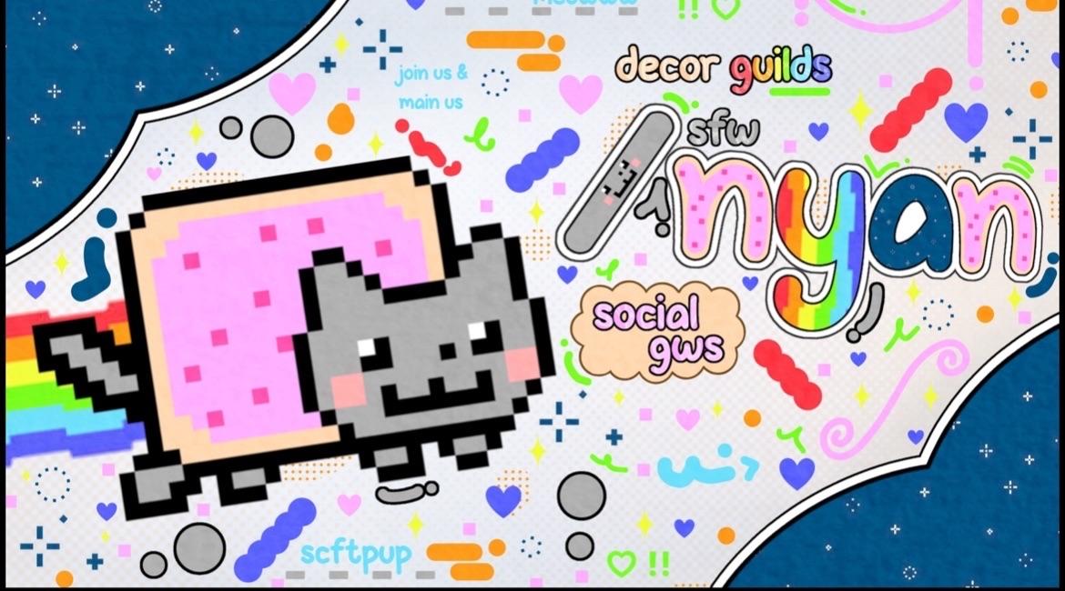 Discovery splash banner for nyan 🥛 social ㆍ giveaways ㆍ nyan tag Discord server