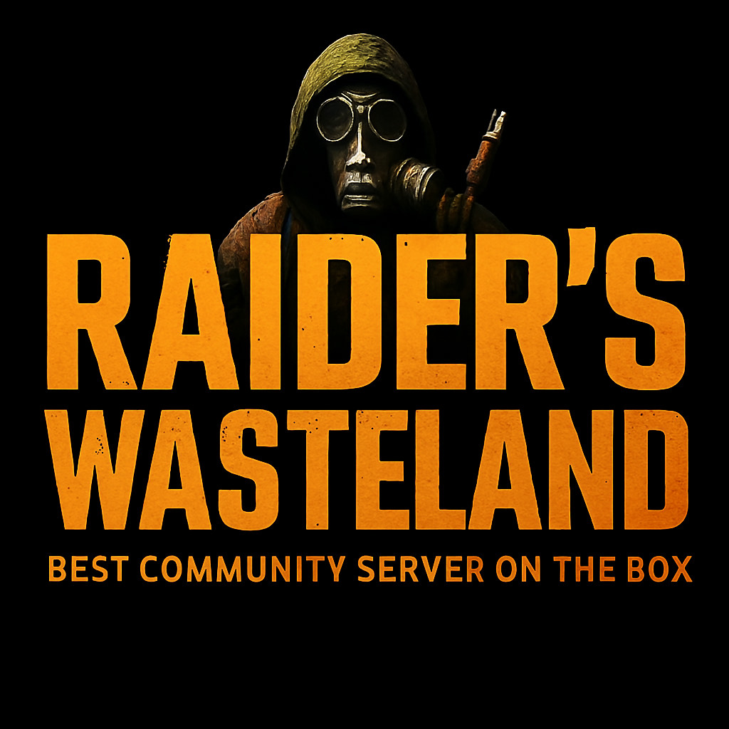 Discovery splash banner for Raiders Wasteland PVE/PVP Discord server