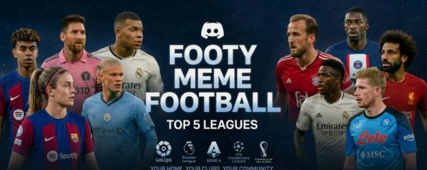 Discovery splash banner for Footy Meme Football (World Cup) Discord server