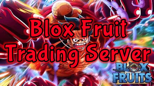 Discovery splash banner for Blox Fruits Trading Server Discord server