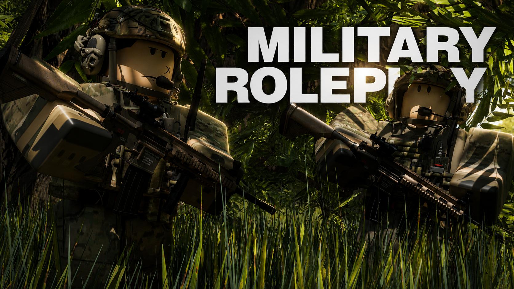 Discovery splash banner for Roblox Military Roleplay Discord server