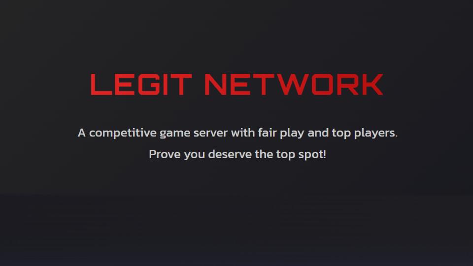 Discovery splash banner for Legit Network | Teeworlds Discord server