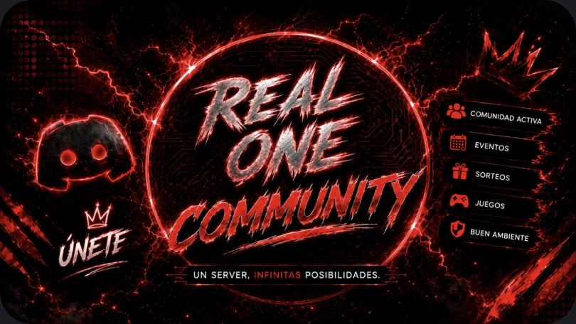 Discovery splash banner for Real One | Community Discord server