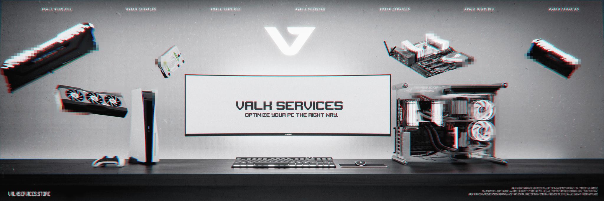 Discovery splash banner for Valk™ | PC Services Discord server
