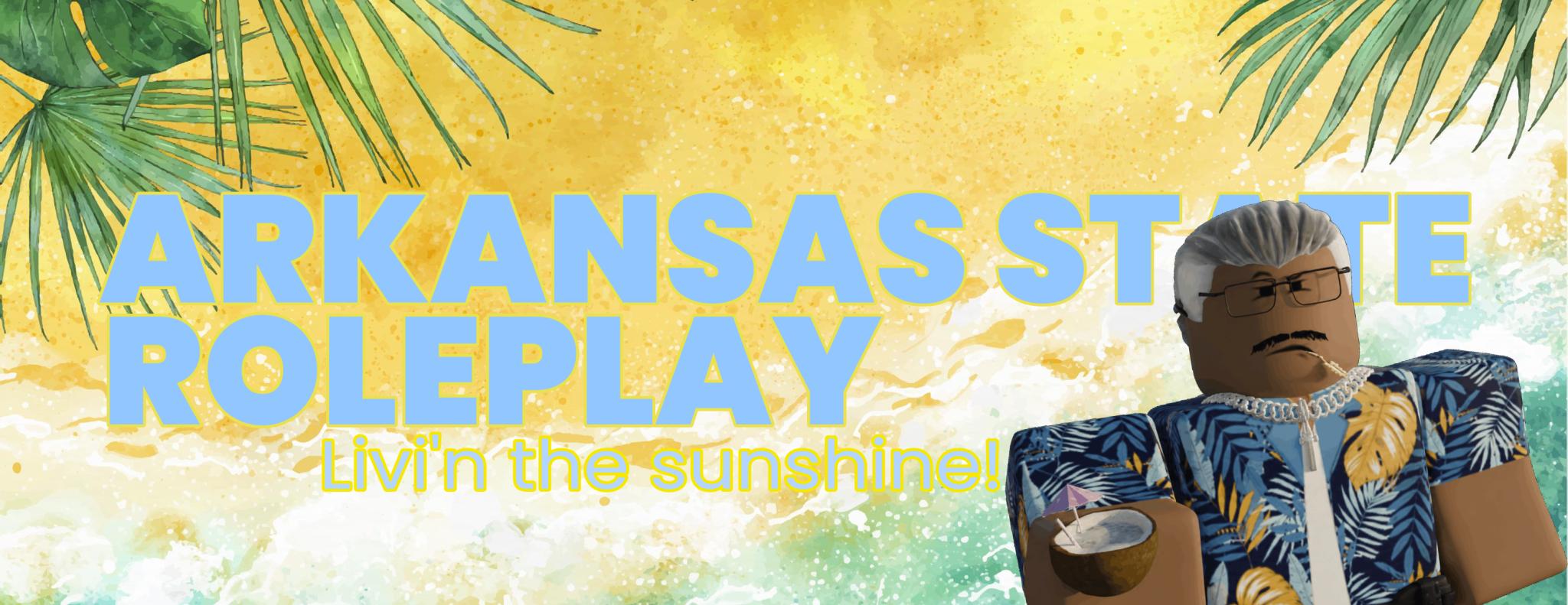 Discovery splash banner for Arkansas State Roleplay Discord server