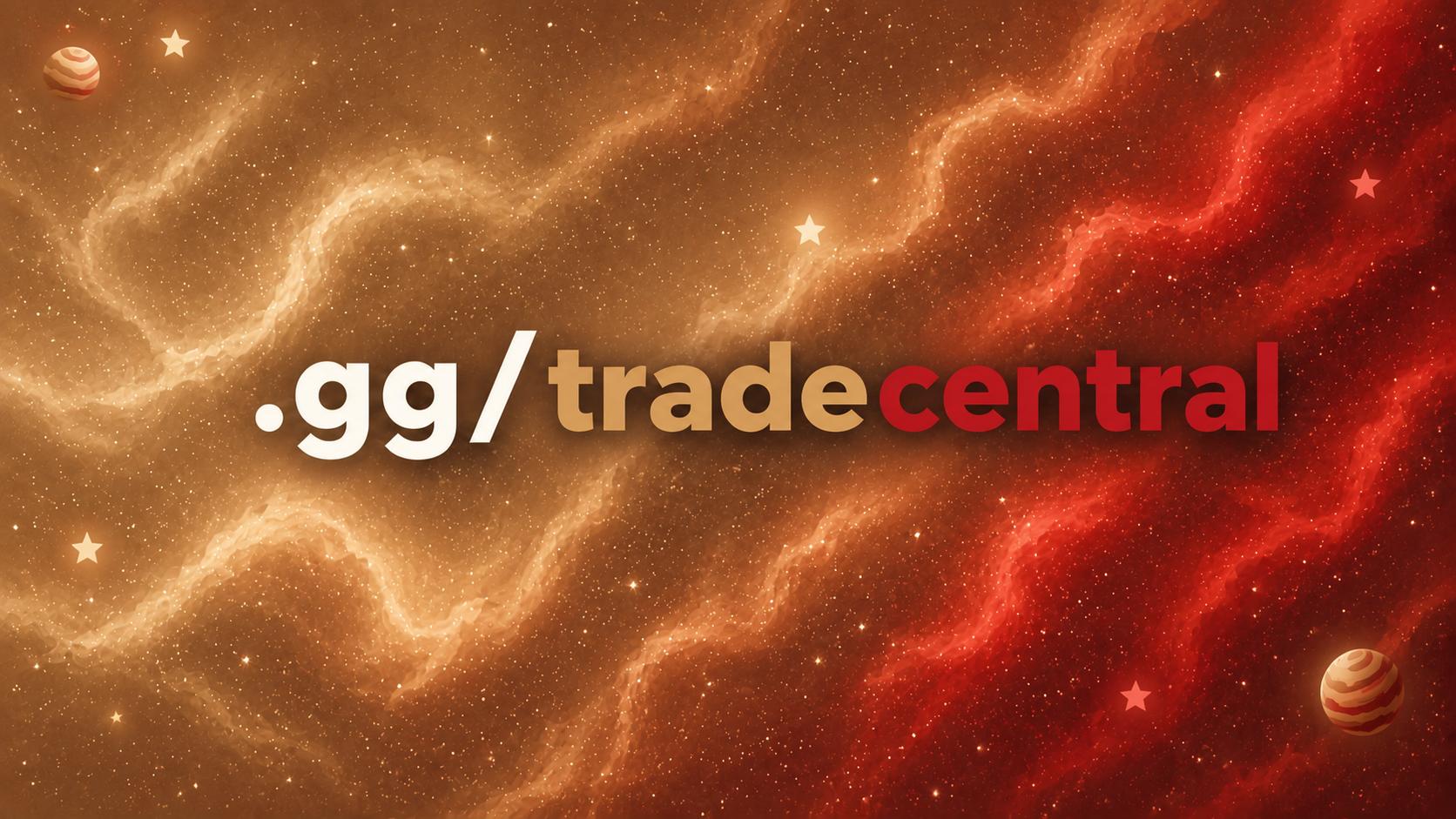 Discovery splash banner for Trade Central Discord server