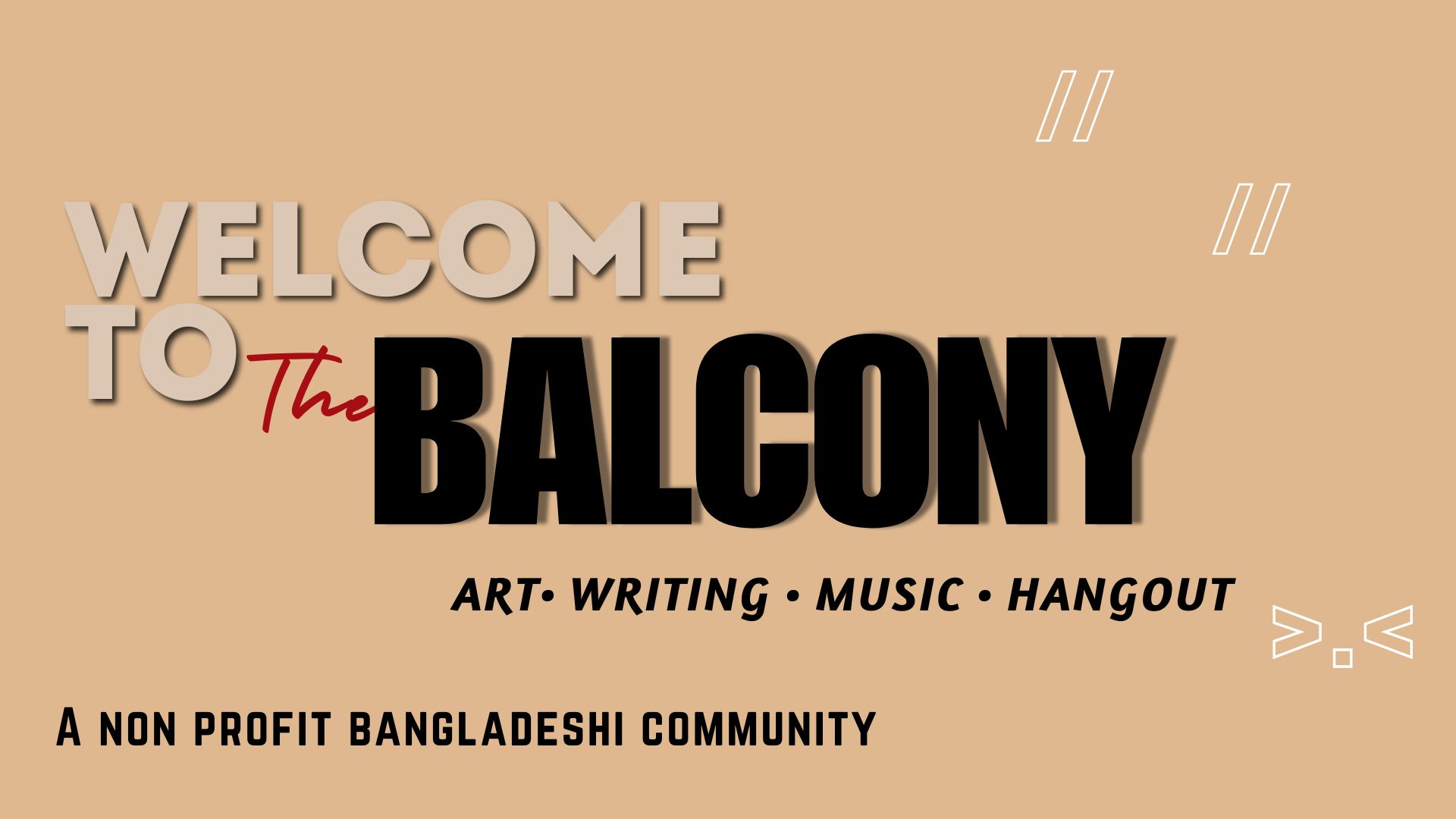 Discovery splash banner for Balcony Discord server