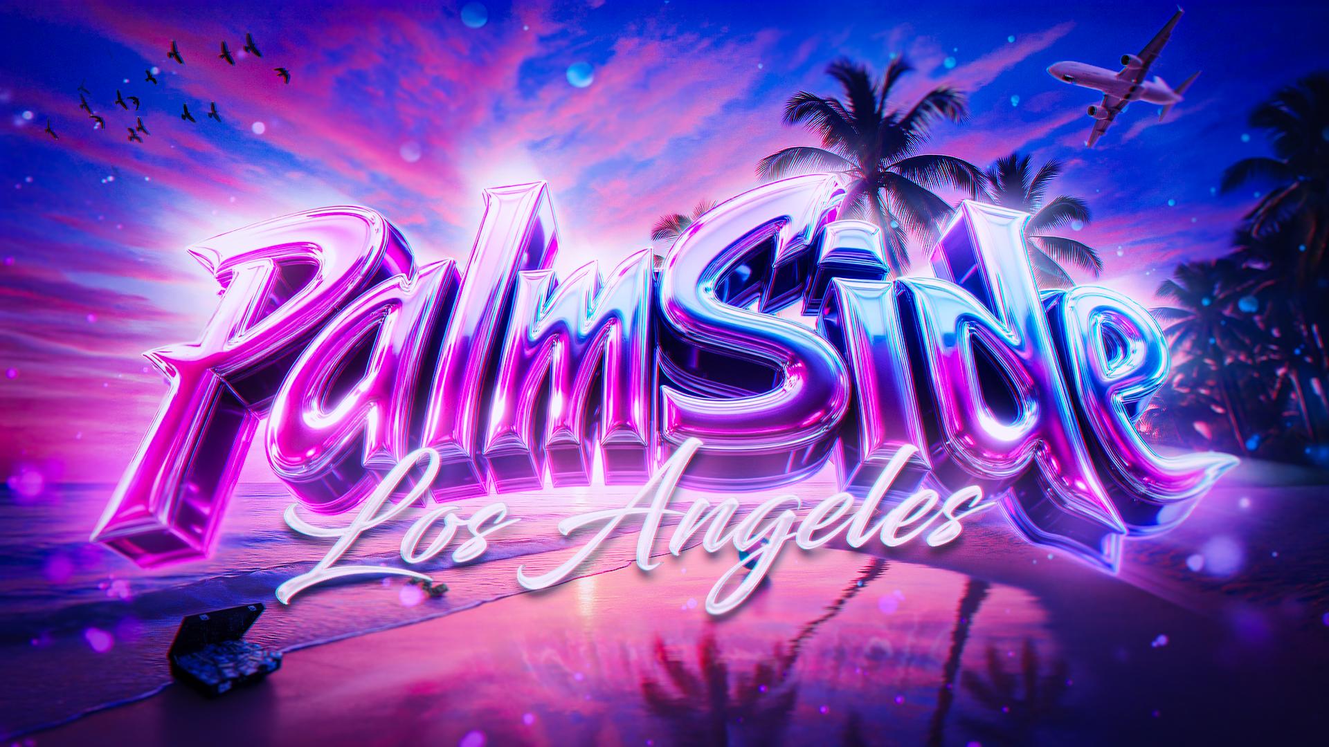 Discovery splash banner for Palmside LA | Coming Soon Discord server