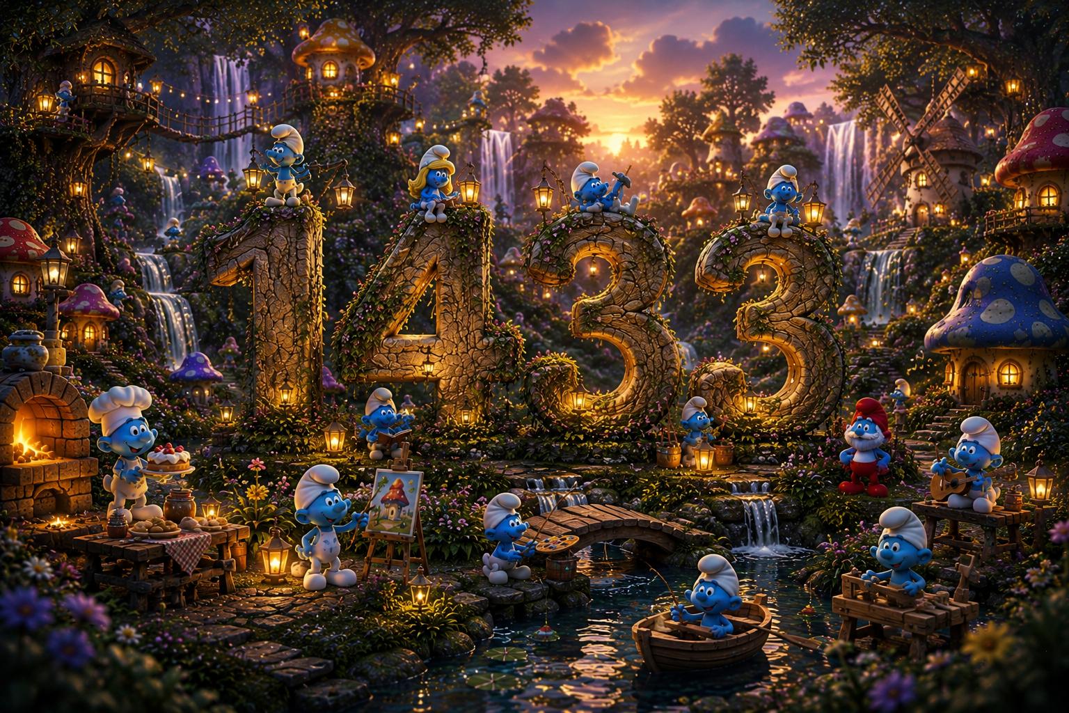 Discovery splash banner for @1 4 3 3 #Şirinler 🍄 Discord server