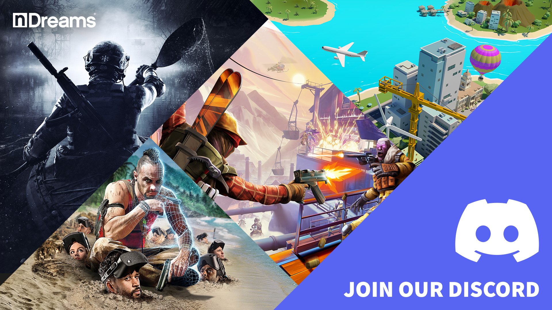 Discovery splash banner for nDreams Discord server
