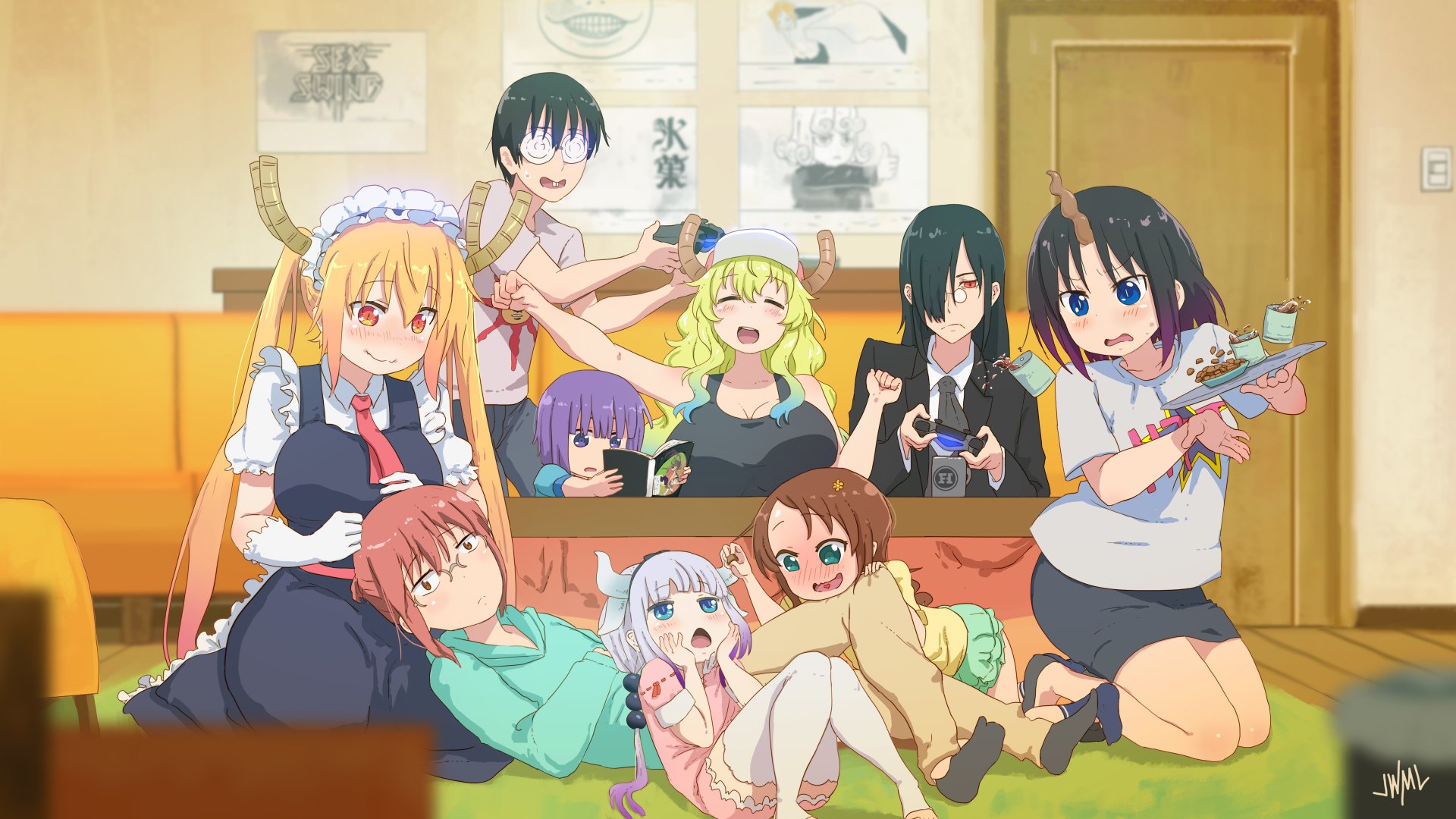 Discovery splash banner for Miss Kobayashi's Dragon Maid Discord server