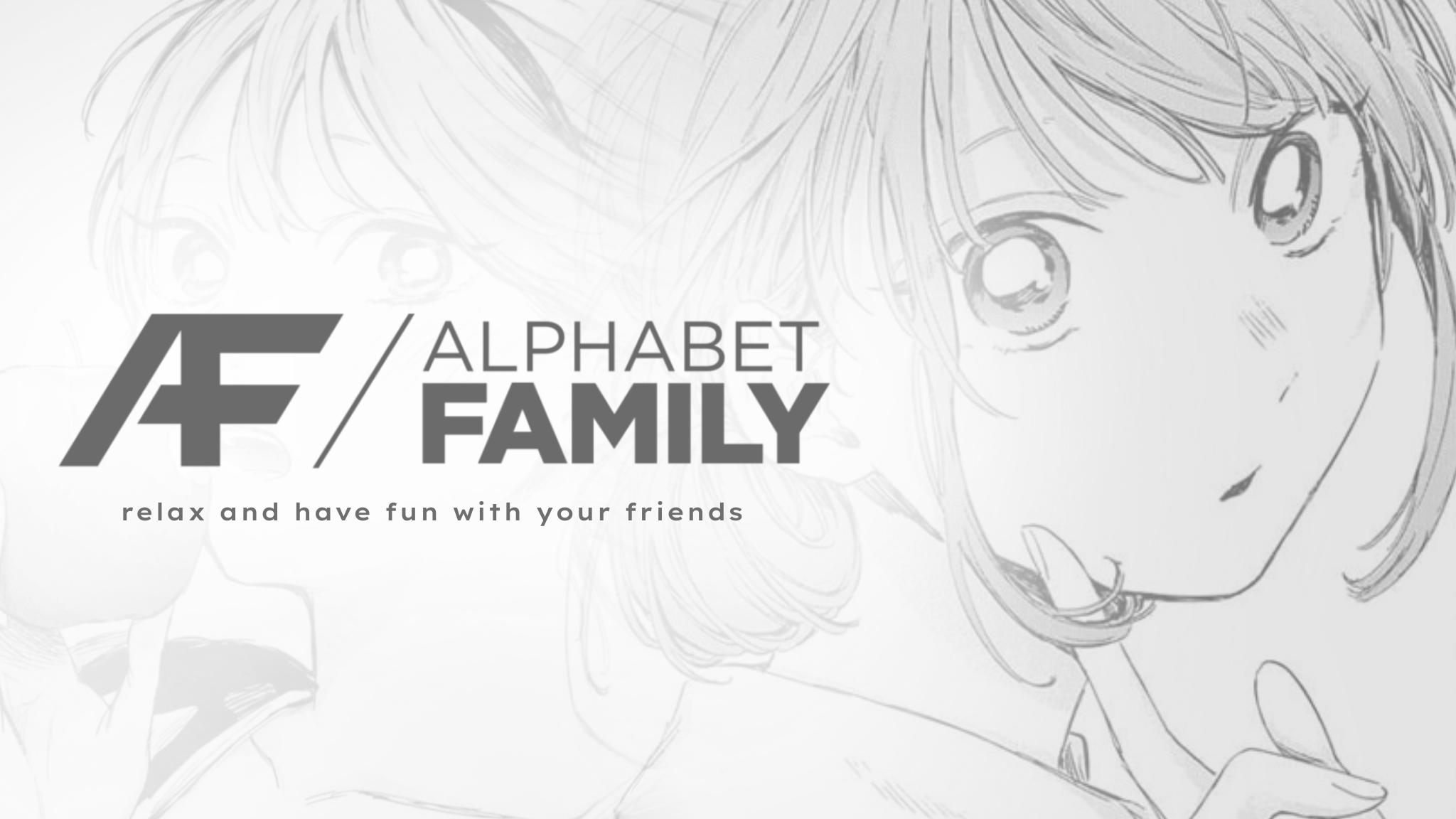 Discovery splash banner for ALPHABET FAMILY #JillKews Discord server