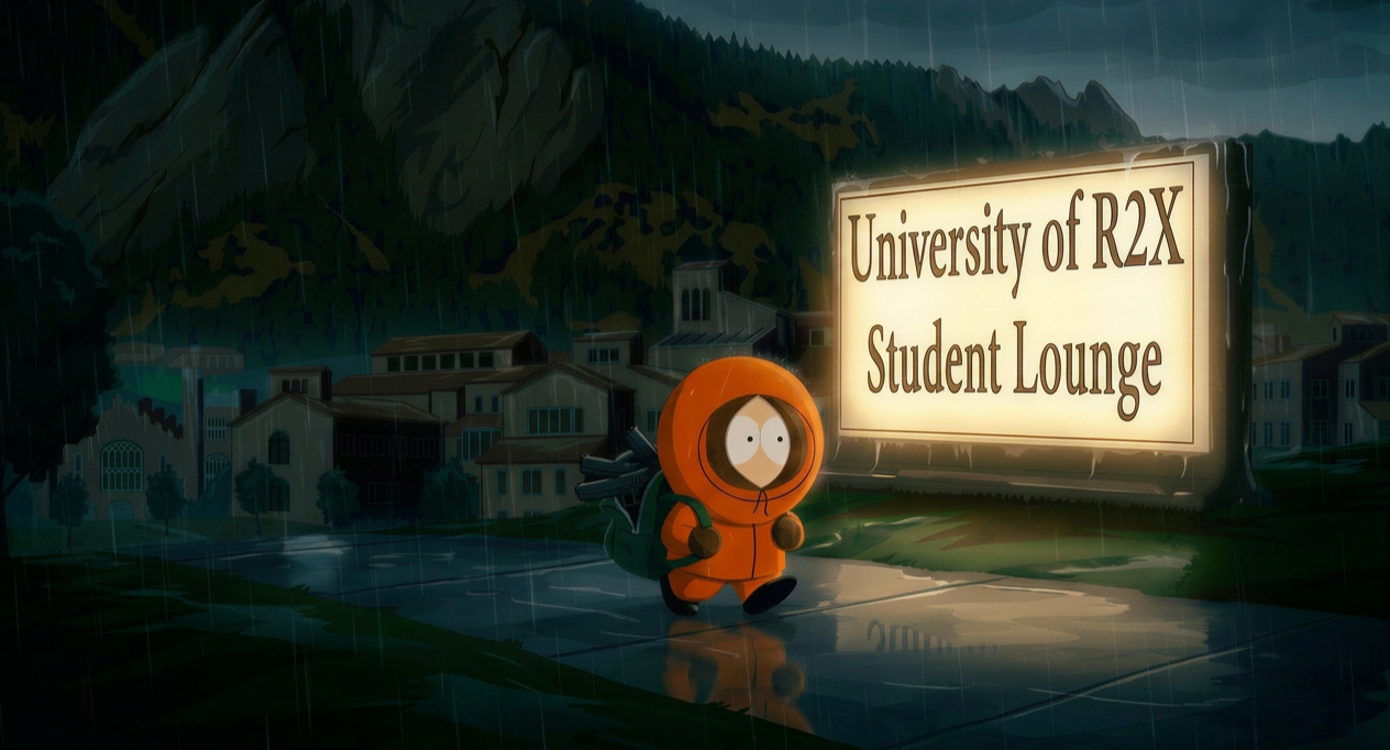 Discovery splash banner for R2X University Discord server