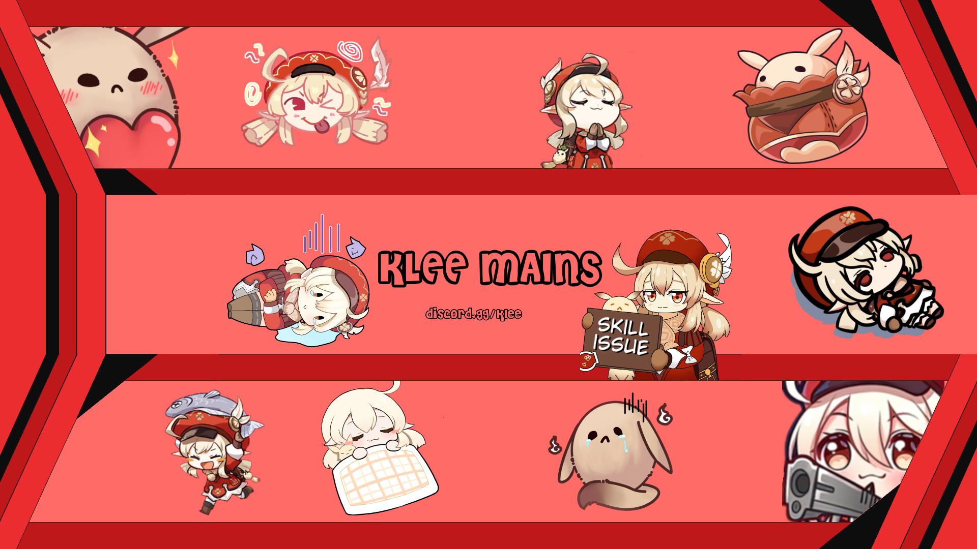 Discovery splash banner for Klee's ☆ Solitary Confinement | Klee Mains Discord server